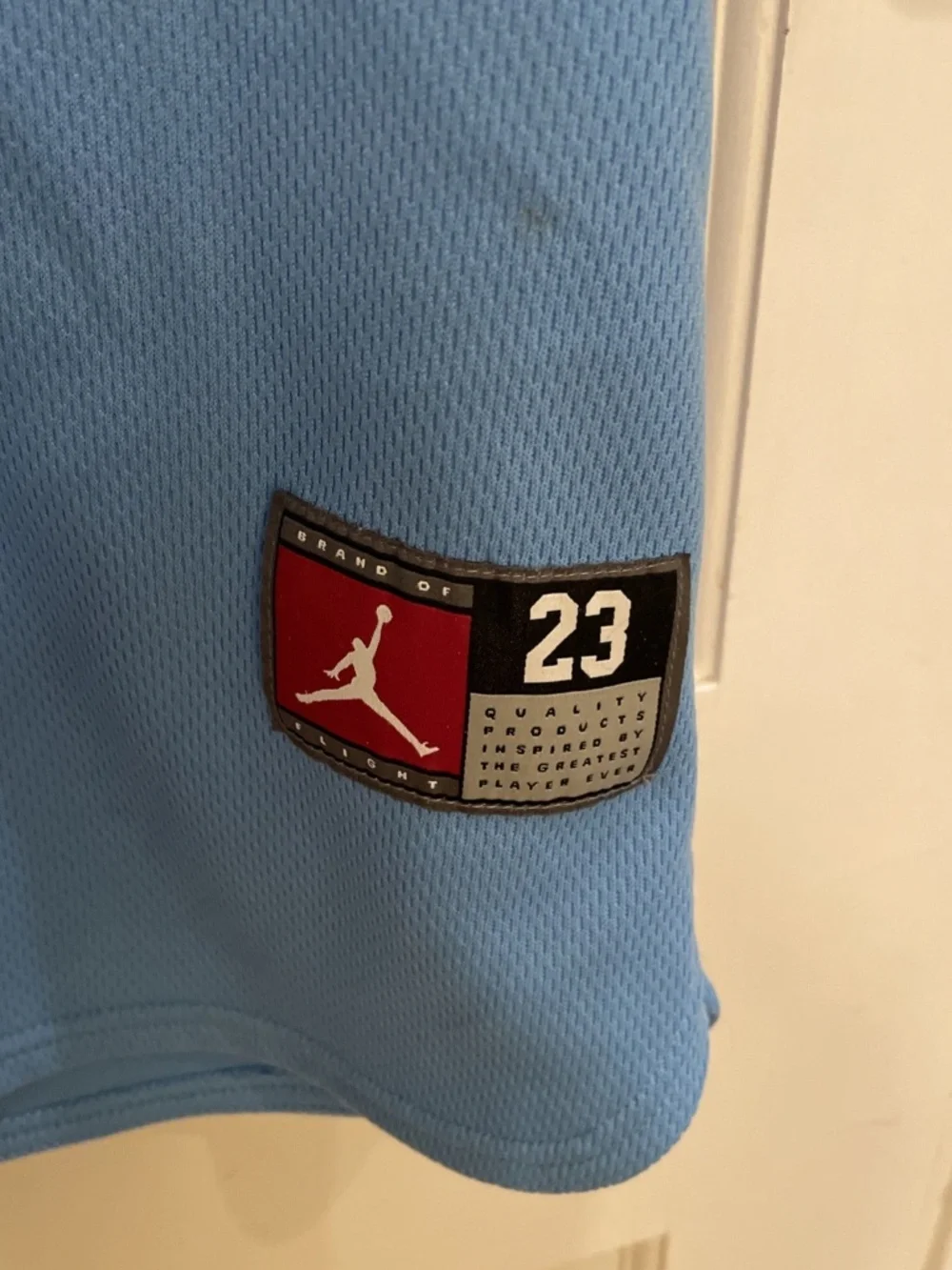 Youth Medium Jordan Baseball Jersey Carolina Blue